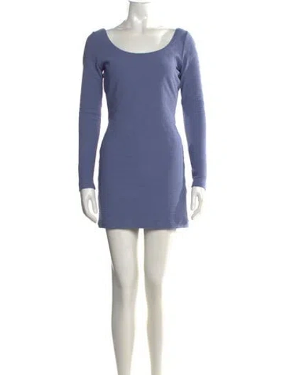 Pre-owned Alexander Wang Graphic Print Mini Dress W/ Tags In Blue