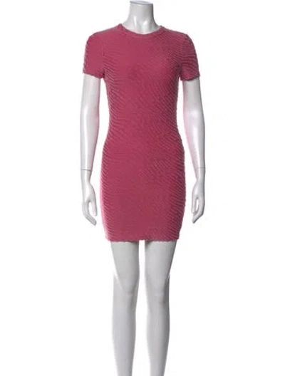 Pre-owned Alexander Wang Graphic Print Mini Dress W/ Tags In Burgundy