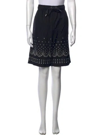 Pre-owned Alexander Wang Graphic Print Mini Shorts In Black