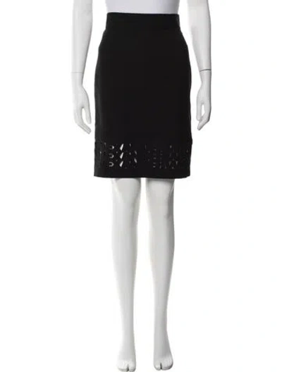Pre-owned Alexander Wang Graphic Print Mini Skirt In Black