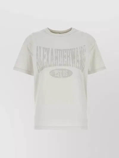 Alexander Wang Graphic Women's T-shirt In Dirty White