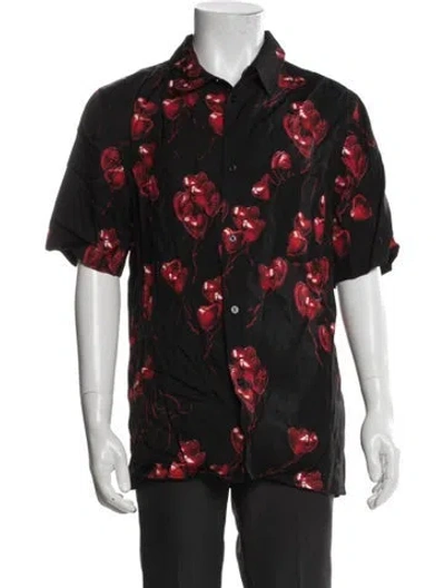 Pre-owned Alexander Wang Graphic Print Short Sleeve Shirt In Black