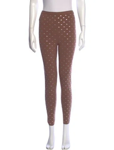 Pre-owned Alexander Wang Graphic Print Skinny Leg Pants In Brown
