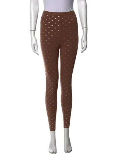 Pre-owned Alexander Wang Graphic Print Skinny Leg Pants In Brown