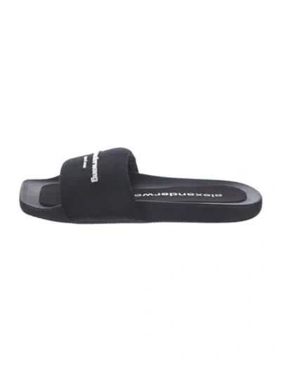 Pre-owned Alexander Wang Graphic Print Slides In Multi