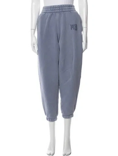 Pre-owned Alexander Wang Graphic Print Sweatpants In Blue