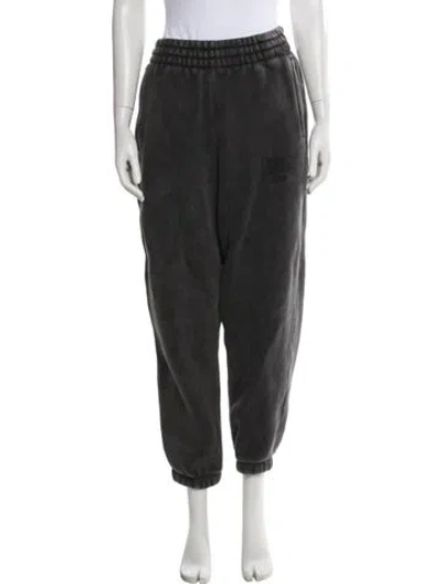 Pre-owned Alexander Wang Graphic Print Sweatpants In Gray