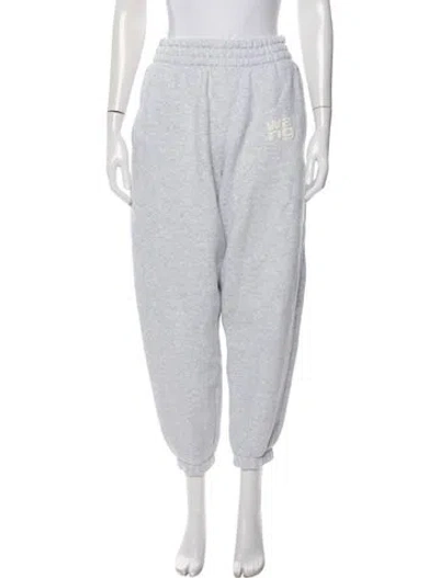 Pre-owned Alexander Wang Graphic Print Sweatpants In Grey