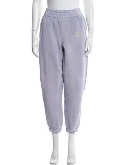 Pre-owned Alexander Wang Graphic Print Sweatpants In Purple