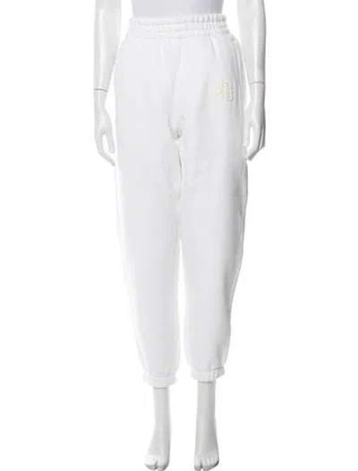 Pre-owned Alexander Wang Graphic Print Sweatpants In White