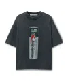 Alexander Wang Black Battery Logo-print Graphic T-shirt In Black