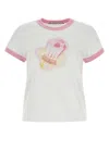 Alexander Wang Graphic Printed Crewneck T-shirt In Whitepink