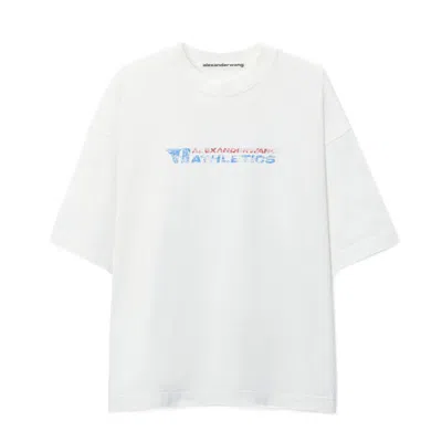 Alexander Wang Graphic Short Sleeve Tee In White