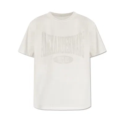 Alexander Wang Graphic Short Sleeve Tee In White