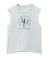 Alexander Wang Light Grey Cotton Baby Graphic Top In Gray