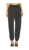 Alexander Wang Logo Print Sweatpants In Charcoal