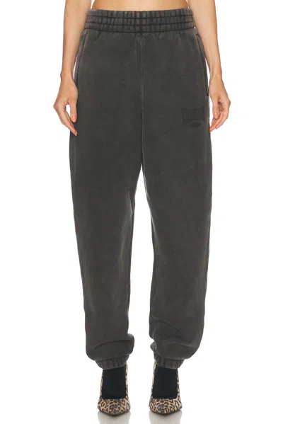 Alexander Wang Graphic Sweatpant In Faded Black