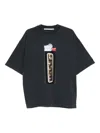 Alexander Wang Black Oversized Graphic T-shirt In Black