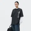 Alexander Wang Graphic Tee In Washed Black