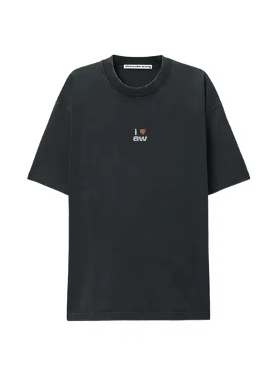 Alexander Wang Graphic-print Short-sleeve T-shirt In Black