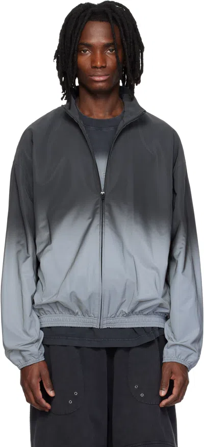 Alexander Wang Gray & Silver Reflective Track Jacket In Multi