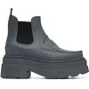 Alexander Wang Gray Carter Platform Rain Boots In Blue