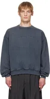 Alexander Wang Unisex Logo-embossed Sweatshirt In Cotton In 067a Acid Pebble