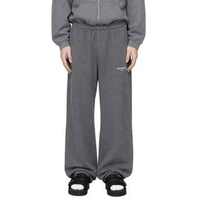 Alexander Wang Gray Logo Print Mid-rise Oversized Sweatpants