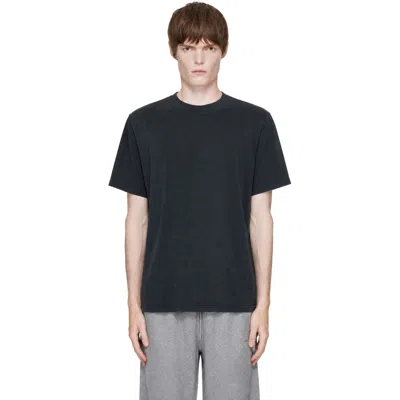 Alexander Wang Gray Short Sleeve Hotfix Card Graphic T-shirt In Blue