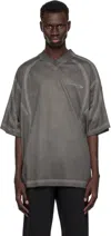 Alexander Wang Gray Short Sleeve T-shirt In Washed Fossil