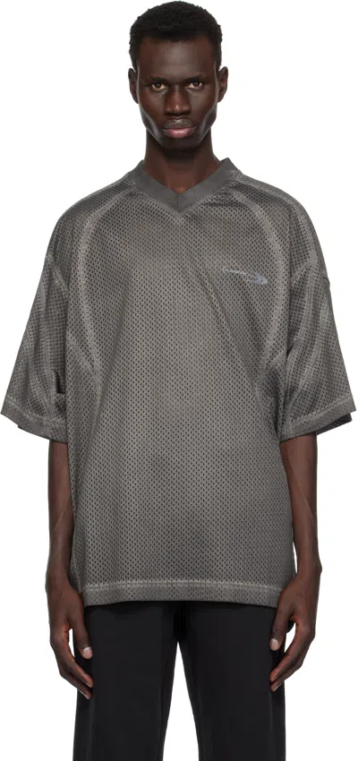 Alexander Wang Gray Short Sleeve T-shirt In Washed Fossil