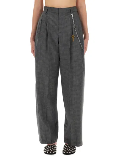 ALEXANDER WANG GRAY WOOL BLEND PANTS