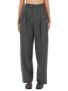 Alexander Wang Women Gray Wool Blend Pants In Gray