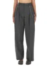 Alexander Wang Mid-rise Trouser With Chain Clothing In Black