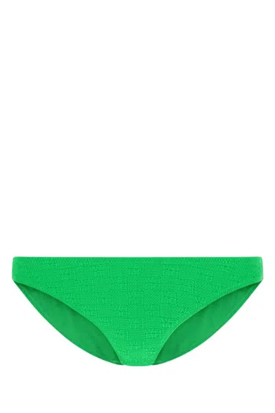 ALEXANDER WANG GREEN KNIT LOGO BIKINI BOTTOMS