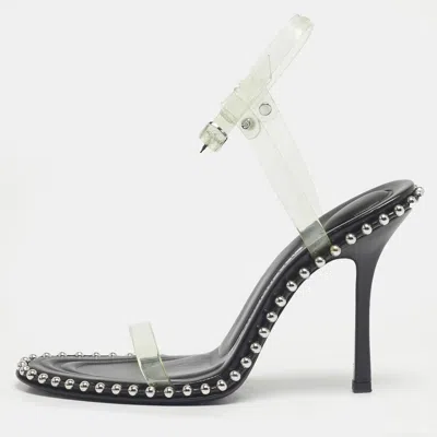 Pre-owned Alexander Wang Green Pvc Nova Ankle Strap Sandals Size 37