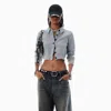 Alexander Wang Grey Cotton-blend Chenille Cardigan