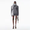 Alexander Wang Grey Cotton-blend Drill Jacket In Gray