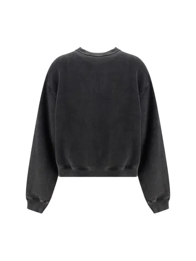Alexander Wang Grey Cotton Sweatshirt In Washed Cedar