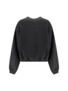Alexander Wang Grey Cotton Sweatshirt In Washed Cedar