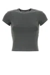 Alexander Wang Women Grey Cotton T-shirt In Gray