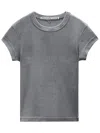 Alexander Wang Crystal Hotfix Logo Cotton Baby T-shirt Clothing In Gray