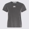 Alexander Wang Blade Logo-embossed Tee In Cotton In Washed Cedar