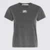 Alexander Wang Blade Logo-embossed Tee In Cotton In Washed Cedar