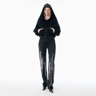Alexander Wang Grey Ez Jean With Vertical Logo