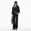 Alexander Wang Grey Logo Cutout Mid-rise Jeans