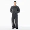 Alexander Wang Grey Organic Terry Moto Jacket In Gray