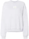 Alexander Wang Essential Logo Cotton Jersey Sweatshirt In Grey