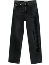 Alexander Wang Grey Relaxed Fit Straight Leg Jeans In Grey