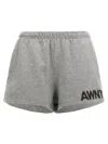 Alexander Wang Shorts Elastic Waistband Side Pockets In Grey